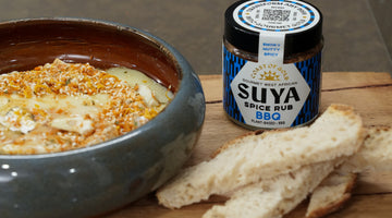 Garlic Honey Brie with Zesty Suya Dukkha