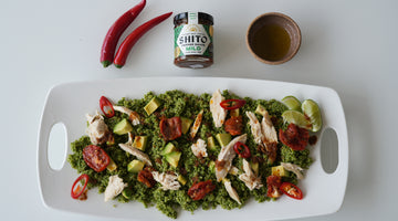 ZESTY SPINACH QUINOA  SALAD w SHITO