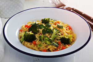 Orzo Pasta with Pumpkin and Broccoli