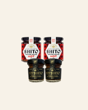Coast of Gold Hot to Holy, two 190g Hot shito jars and two 40g Holy Shito jars