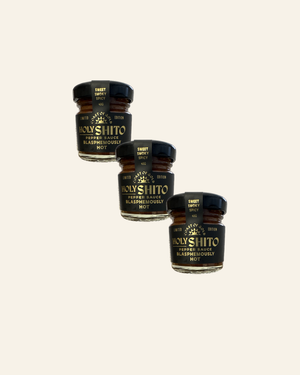 Coast of Gold Holy Shito Trio, three 40g jars of scorpion chilli pepper sauce