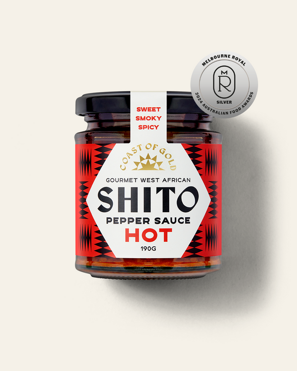 Hot Shito Pepper Sauce 190g jar, Coast of Gold
